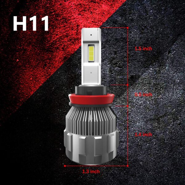 GPNE LED Headlight kit Conversion kit All In One 6500K Cool White With ETI Chip (H11 (H8, H9)) - Image 8