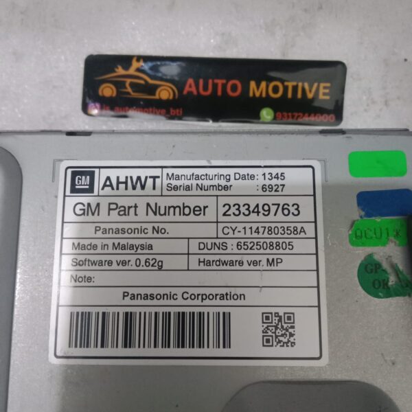 12 16 chevrolet cruze audio radio stereo info display screen 23349763 - Image 2